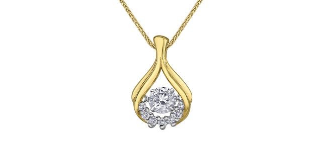 Pulse Diamond 10KYW .30TW Necklace PP4802