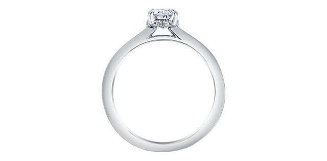 Maple Leaf 14KW .70TW Diamond Engagement Ring R30976 Circle of Love