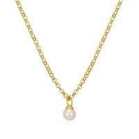 Reign Sterling Gold Plated Pearl Necklace 30ACL44514