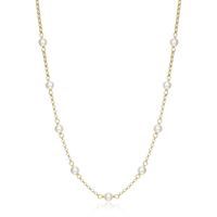 Reign Sterling Gold Plated Pearl Necklace 30ACL7BG12