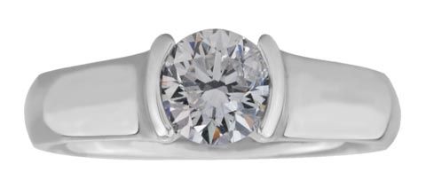 Maple Leaf 18KPD .70TW Diamond Engagement Ring R1955