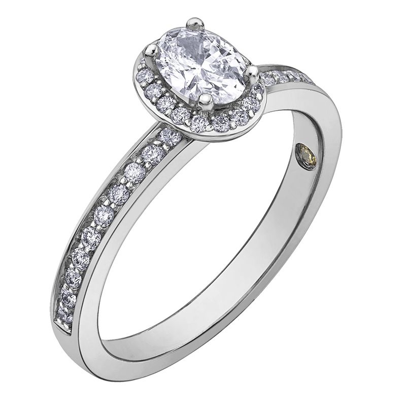 Maple Leaf 18KPD .62TW Diamond Engagement Ring R30441