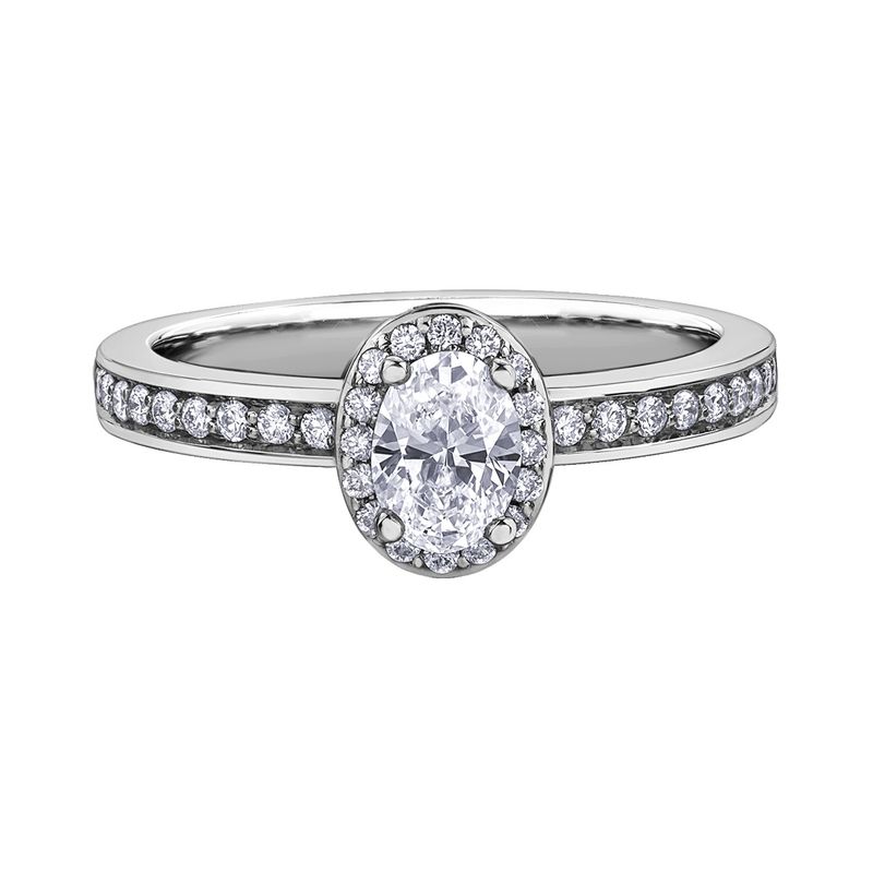 Maple Leaf 18KPD .62TW Diamond Engagement Ring R30441