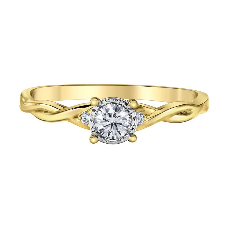Corona Diamond 10KYW .20TW Engagement Ring R31558