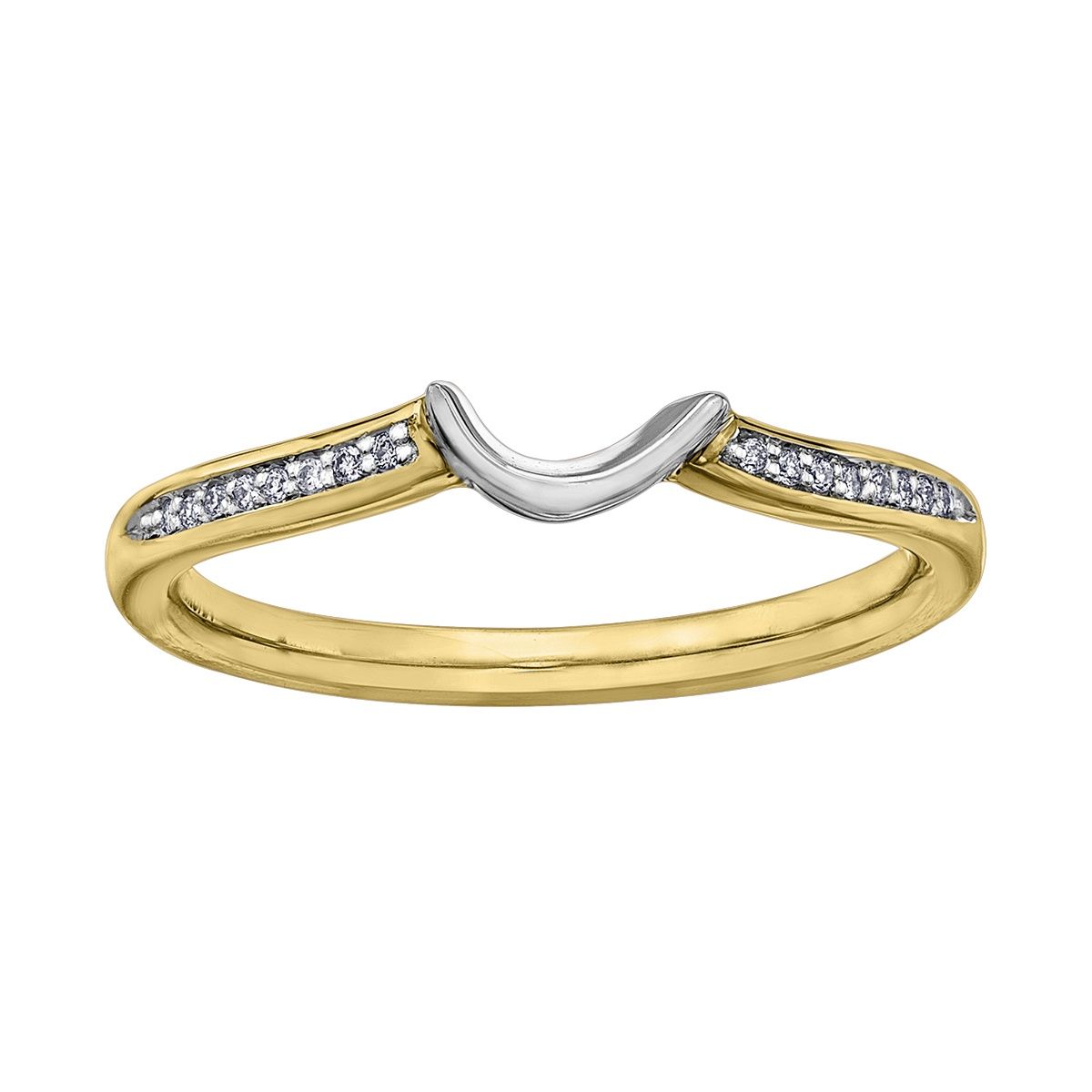 Corona Diamond 14KYW .04TW Wedding Band R30249