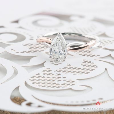 Canadian Maple Leaf Diamond Engagement