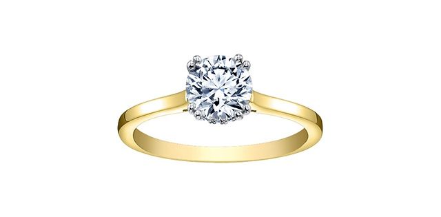 Maple Leaf 18KYW 1.10TW Diamond Engagement Ring R30534 Circle of Love
