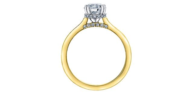 Maple Leaf 18KYW 1.10TW Diamond Engagement Ring R30534 Circle of Love