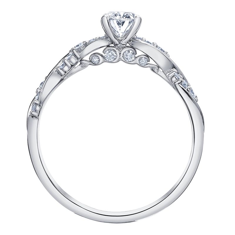 Maple Leaf 18KPD .70TW Diamond Engagement Ring R31433 Tides of Love