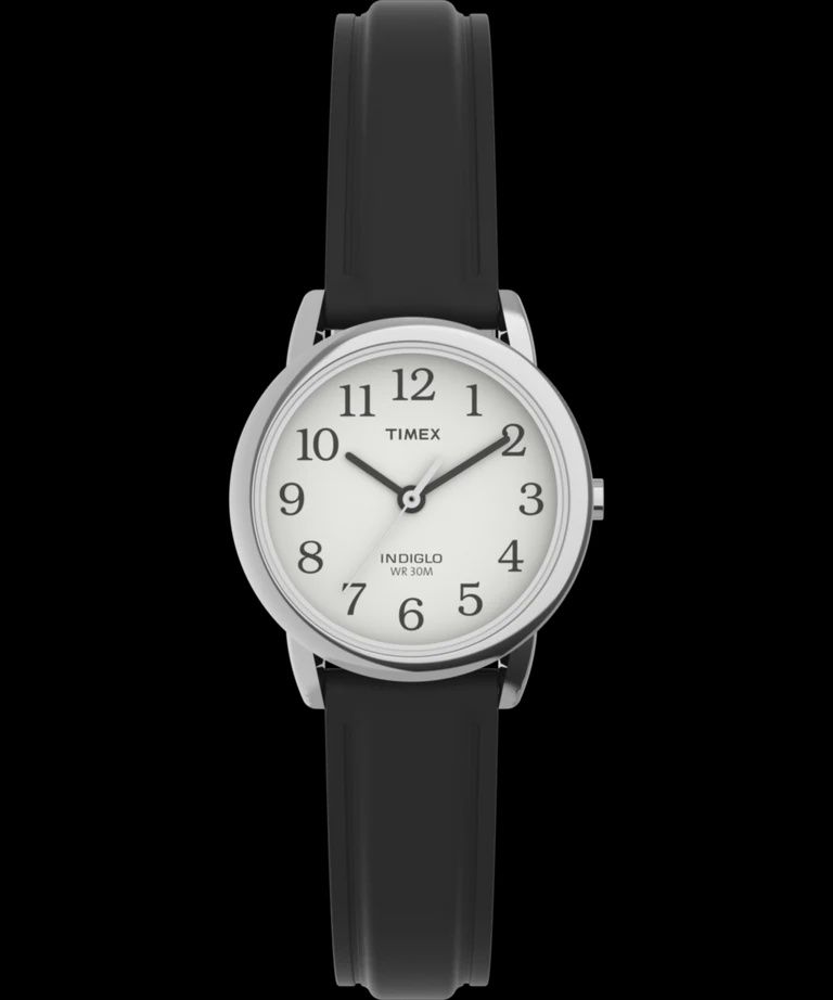 Timex Ladies Black Leather Strap Watch T20441GP