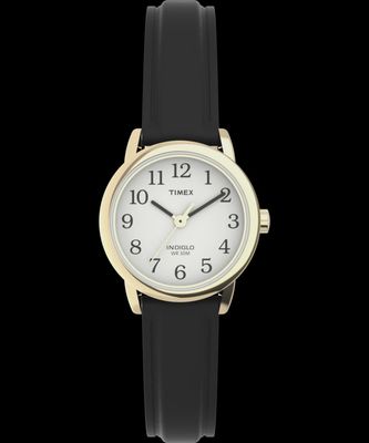 Timex Ladies Black Leather Strap Watch T204339J