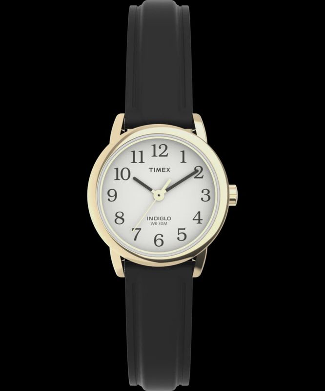 Timex Ladies Black Leather Strap Watch T204339J