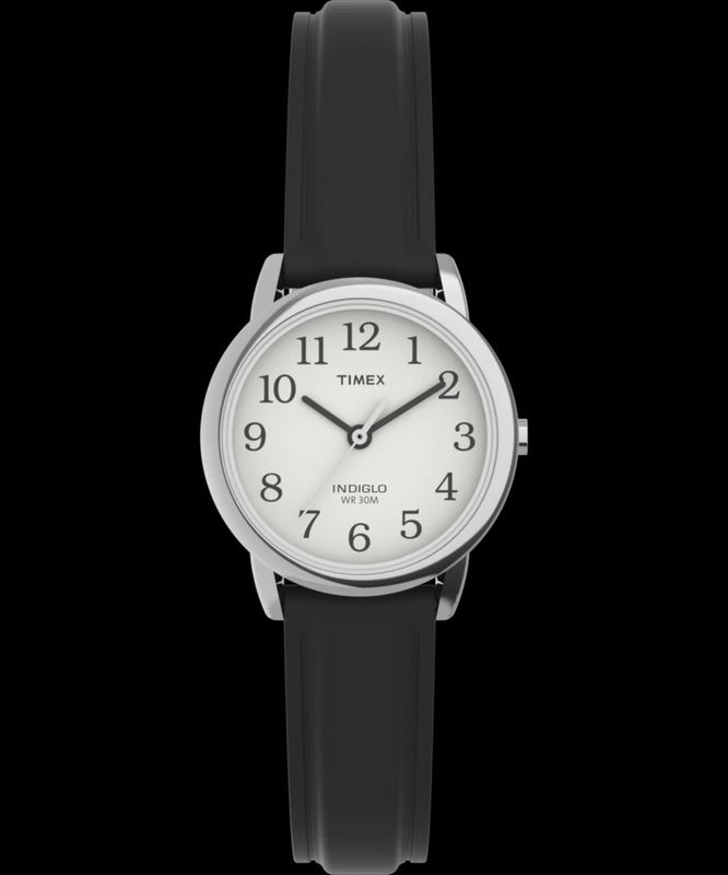 Timex Ladies Black Leather Strap Watch T20441GP