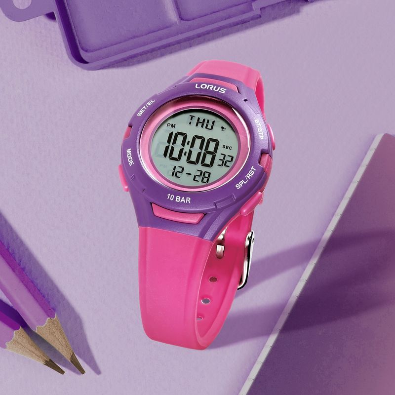 Lorus Child's Pink Digital Watch Digital R2395