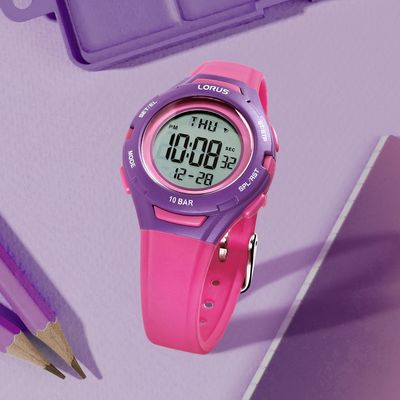 Lorus Child's Pink Digital Watch Digital R2395