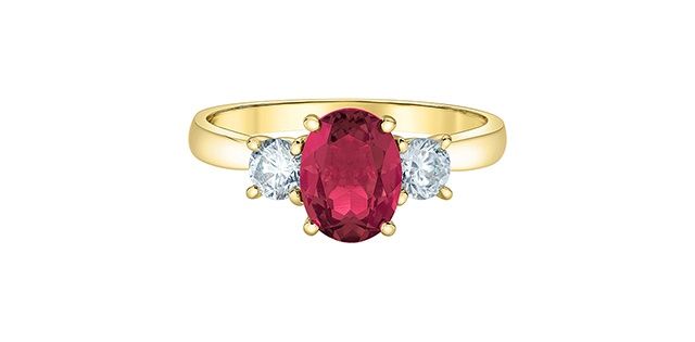 Lab Diamond 10KY .40TW Ruby &amp; Diamond Engagement Ring R4529 Diamond Evolution