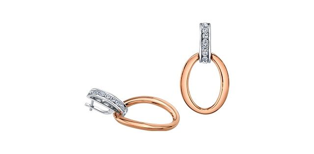 Maple Leaf 14KRW 1.00TW Diamond Earrings EE3321