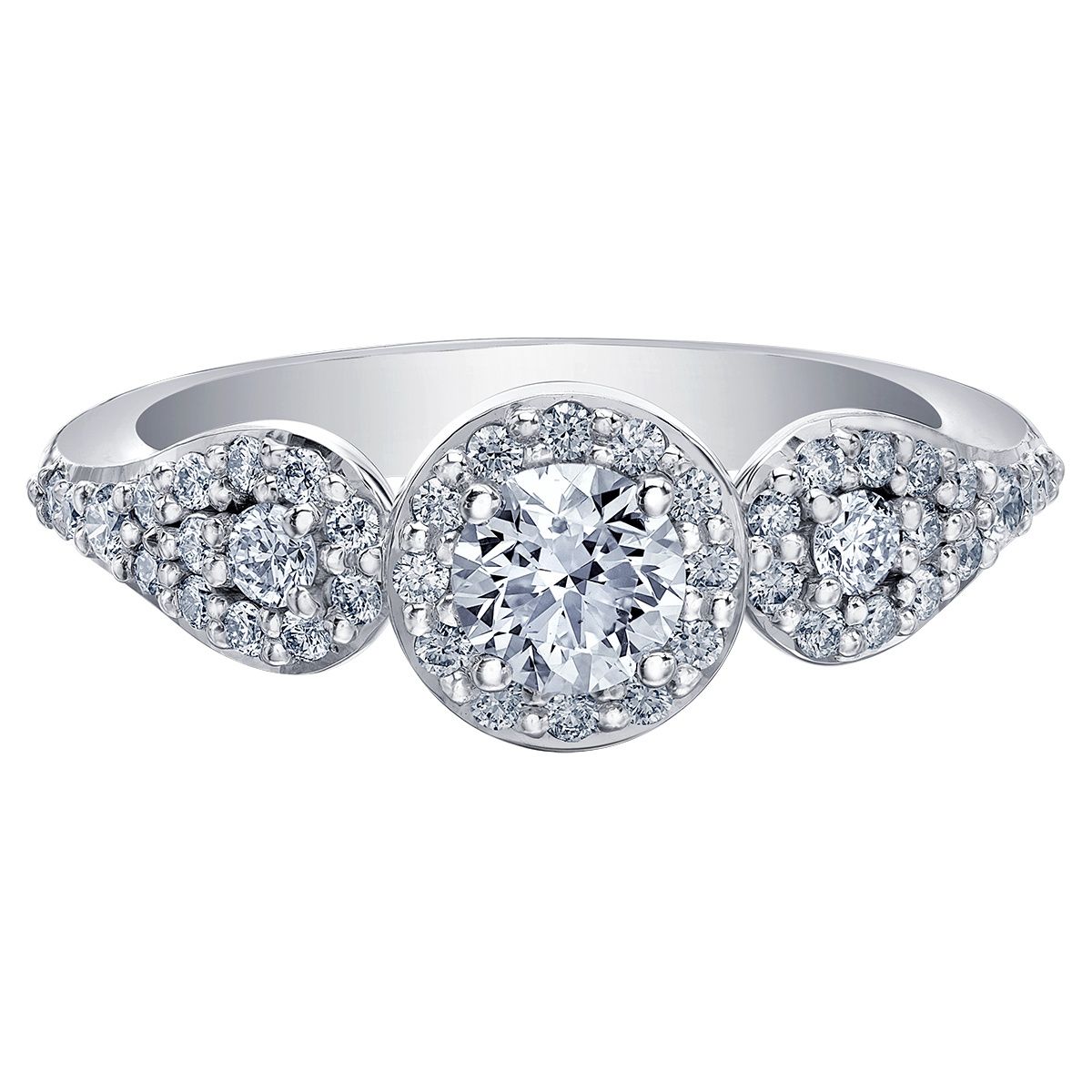 Maple Leaf 18KPD 1.00TW Diamond Engagement Ring R31416 Eternal Flames