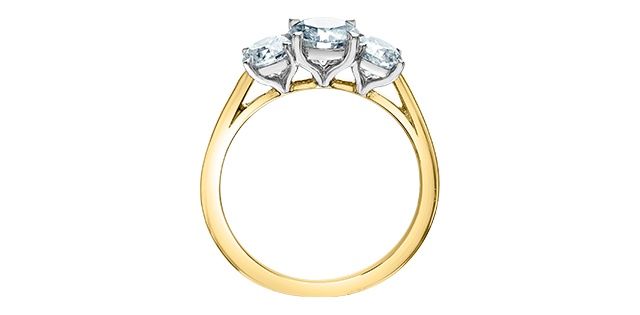 Lab Diamond 14KYW 1.50TW Engagement Ring R31129 Diamond Evolution