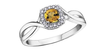 Corona Citrine 10KW Gemstone Ring R51Y64