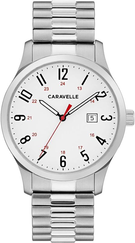 Caravelle White Expansion Mens Watch 43B153