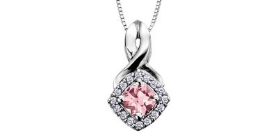 Corona Pink Tourmaline 10KW Gemstone Necklace PP2351