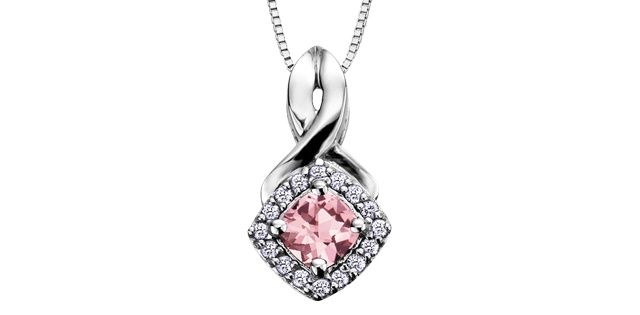 Corona Pink Tourmaline 10KW Gemstone Necklace PP2351