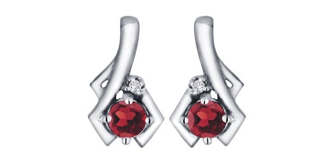 Corona Garnet 10KW Gemstone Earrings EE2704