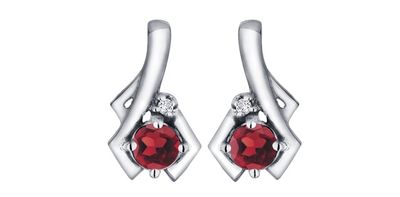 Corona Garnet 10KW Gemstone Earrings EE2704