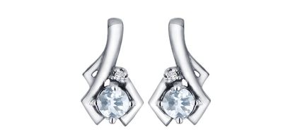 Corona Aquamarine 10KW Gemstone Earrings EE2704