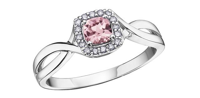 Corona Pink Tourmaline 10KW Gemstone Ring R51Y64