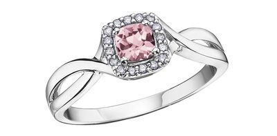 Corona Pink Tourmaline 10KW Gemstone Ring R51Y64