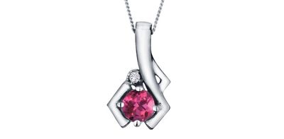 Corona Pink Tourmaline 10KW Gemstone Necklace PP2704