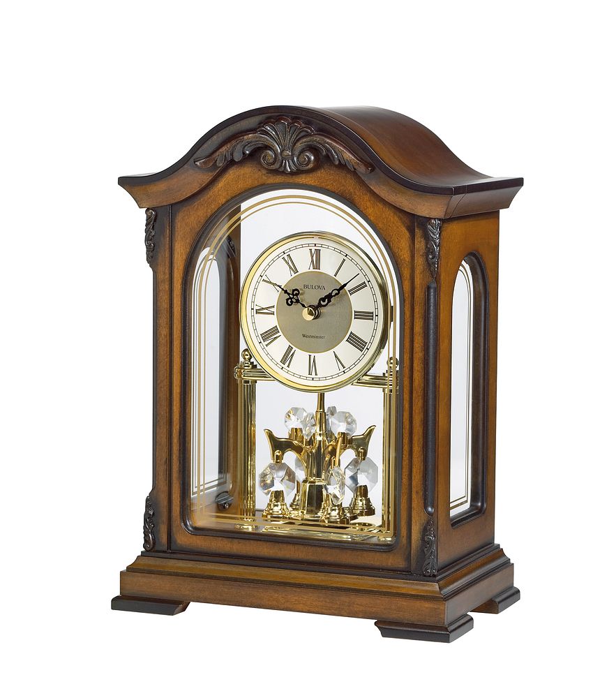 Bulova Durant Mantle Clock Wood  B1845