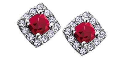 Corona Garnet 10KW Gemstone Earrings EE2351