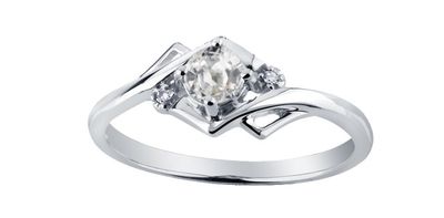 Corona White Topaz 10KW Gemstone Ring R51Z39