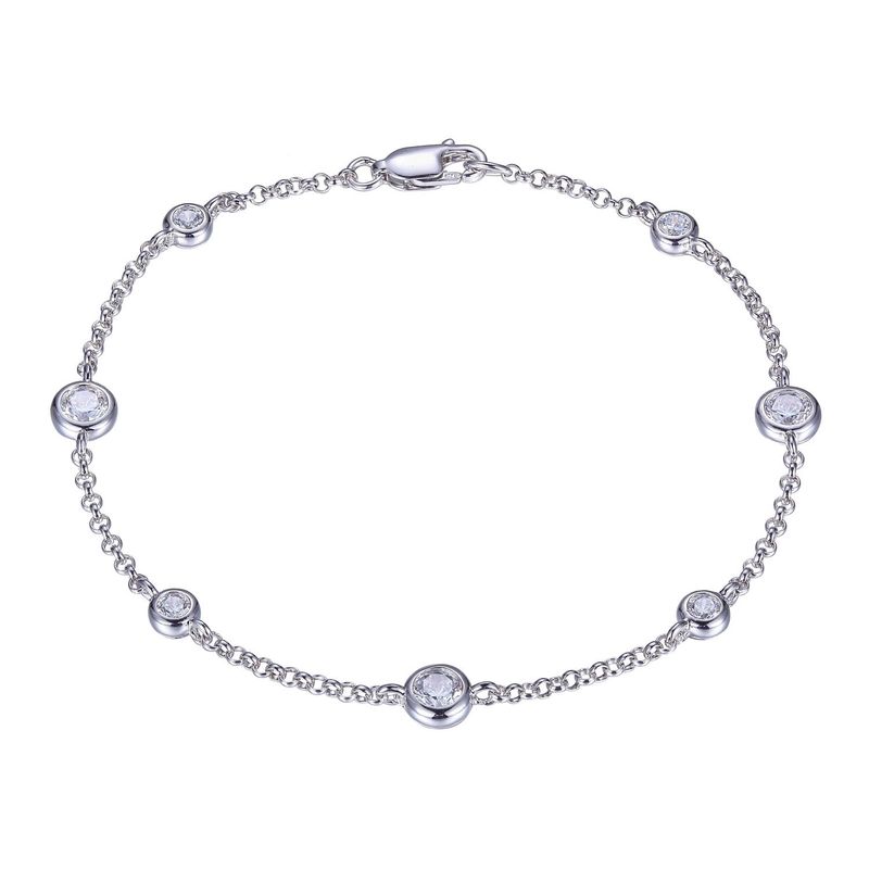 Reign Sterling Silver Round Bezel Bracelet R1A6EW9722