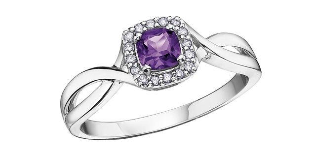 Corona Amethyst 10KW Gemstone Ring R51Y64