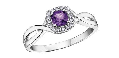 Corona Amethyst 10KW Gemstone Ring R51Y64
