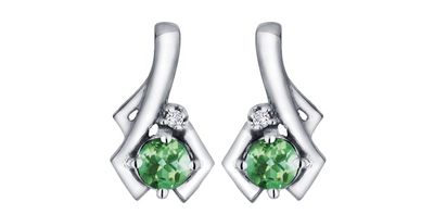 Corona Emerald 10KW Gemstone Earrings EE2704