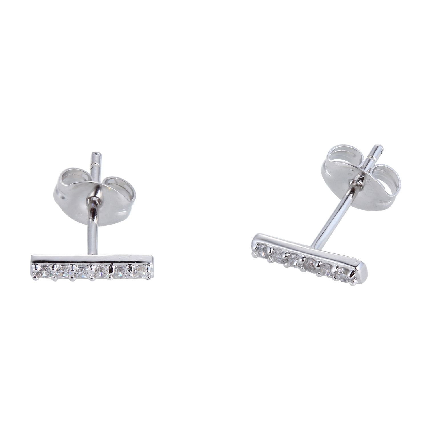 Reign Sterling Silver Cubic Zirconia Bar Stud Earrings R2AHTZ0000