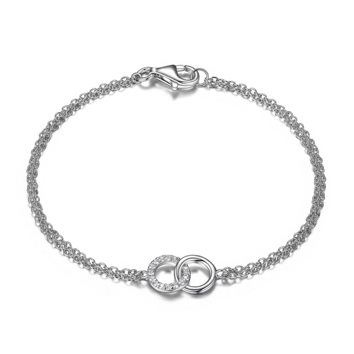 Reign Sterling Silver Interlocking Circle Bracelet R1A8SG0041