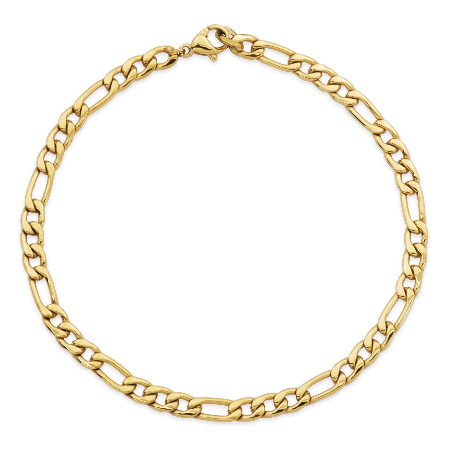 SteelX Bracelet Stainless Steel - Gold Plated Figaro T1XD780283