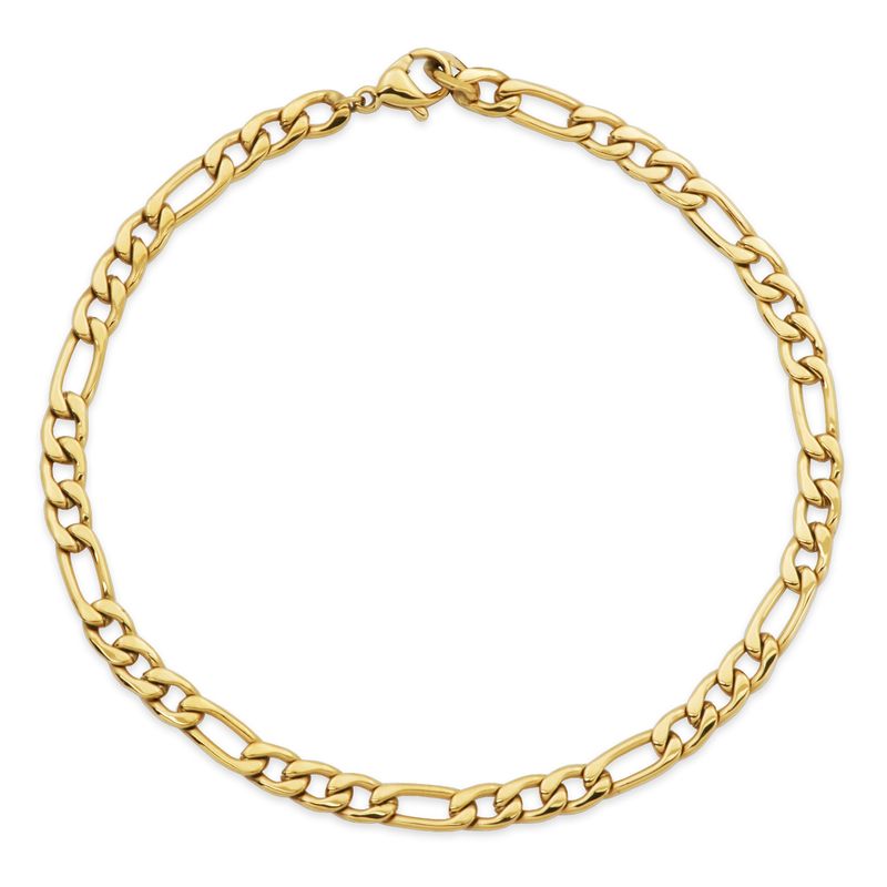 SteelX Bracelet Stainless Steel - Gold Plated Figaro T1XD780283