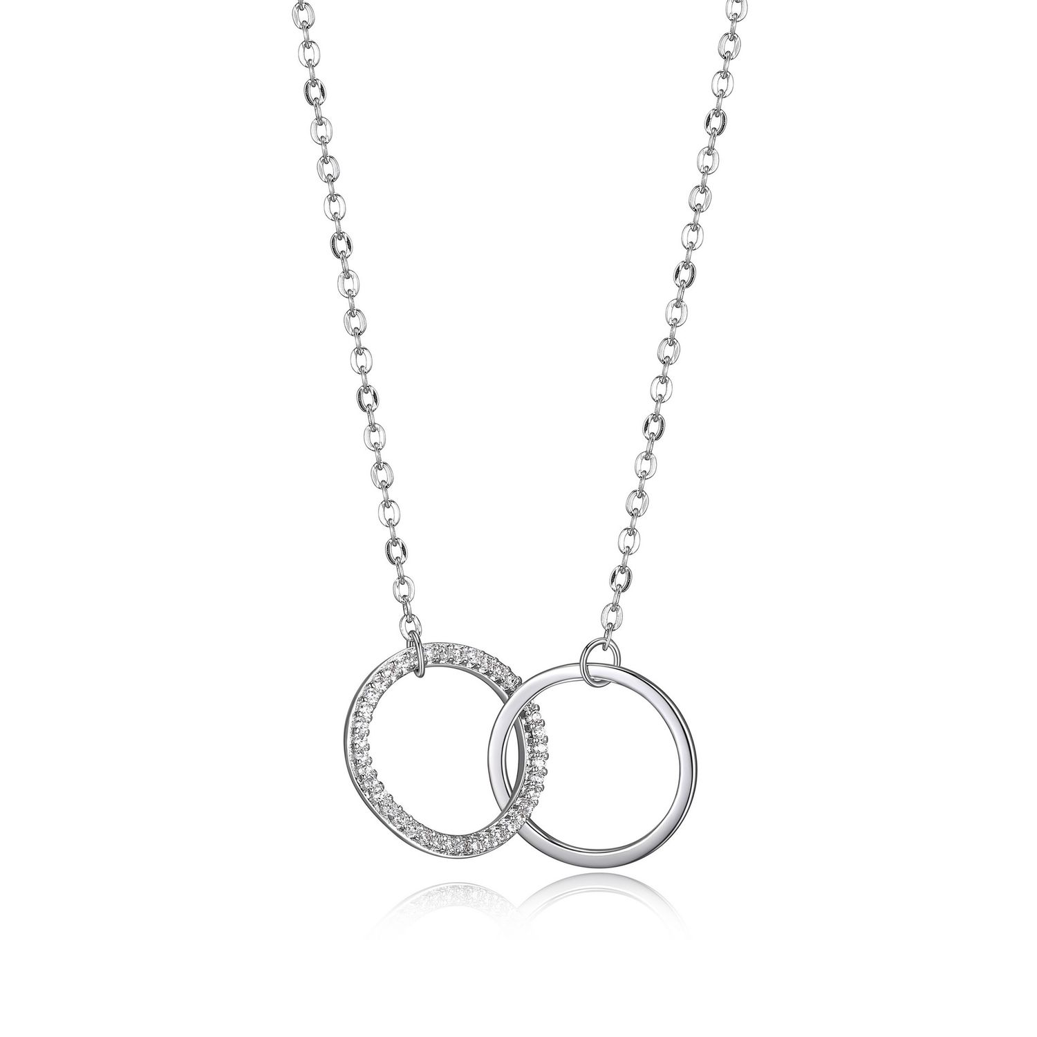 Reign Sterling Silver Interlocking Circle Necklace R0A88E0012