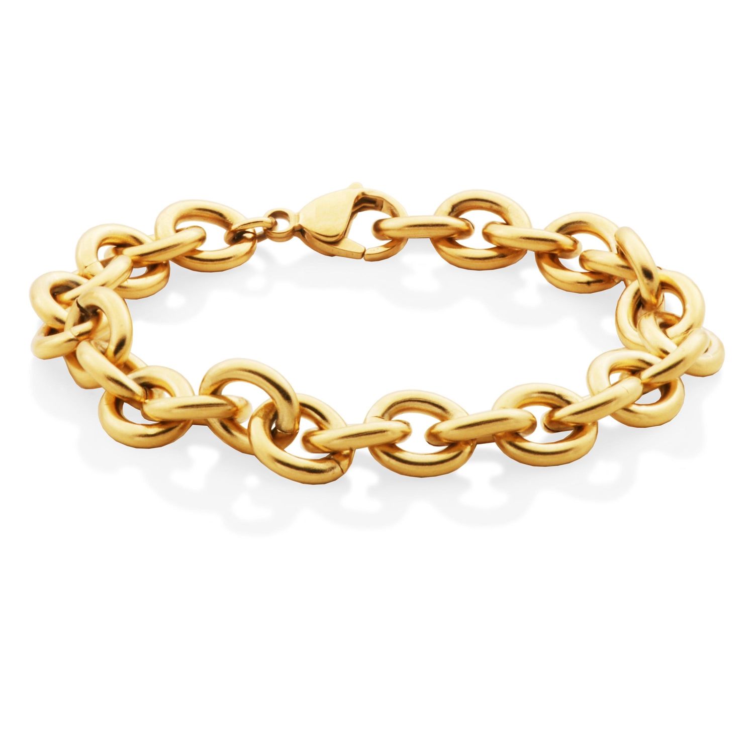 SteelX Bracelet Stainless Steel - Gold Plated Round Link T1XE380270