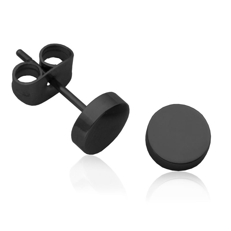 SteelX Earrings Stainless Steel - 5MM Black Stud T2XC080400