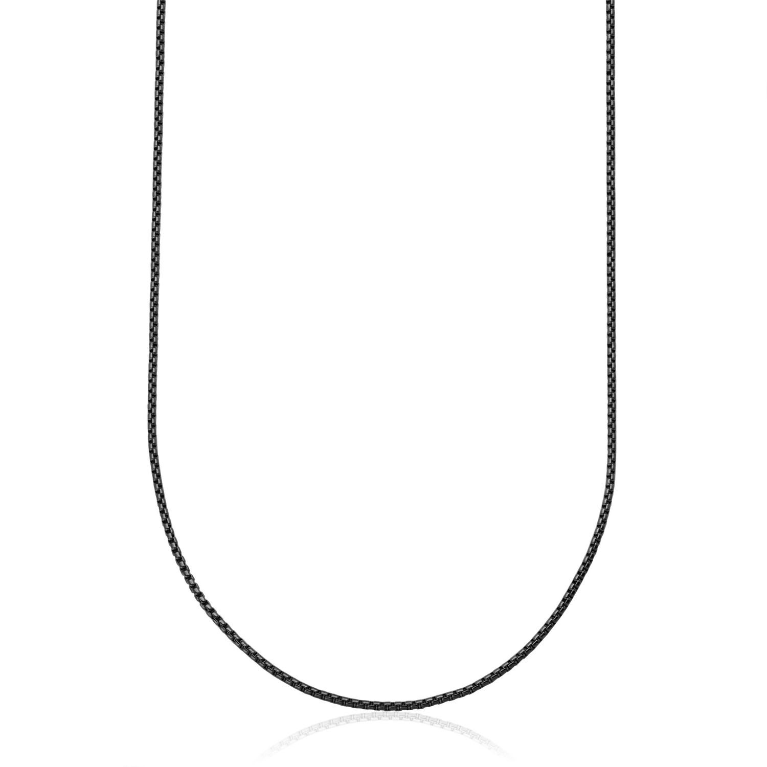 SteelX Chain Stainless Steel - Black Plated Round Box 24" T0XA430424