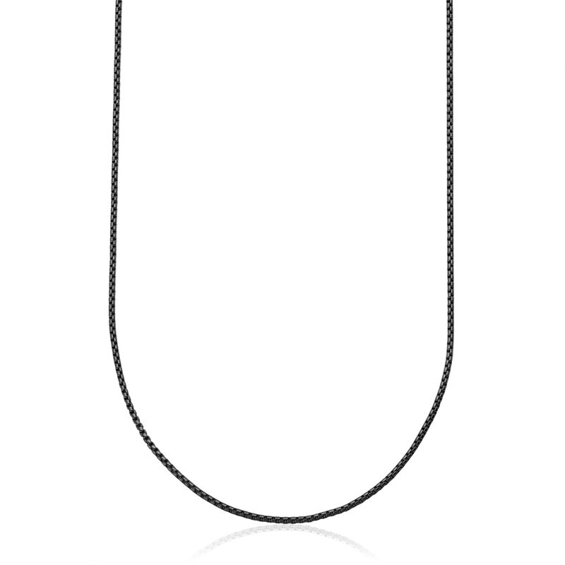 SteelX Chain Stainless Steel - Black Plated Round Box 24" T0XA430424