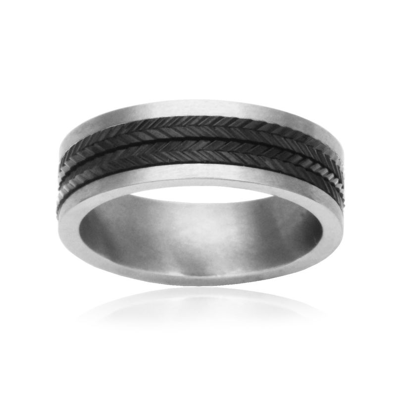 SteelX Ring Stainless Steel - Black Meditaion size 11  T4XH5201B0-11